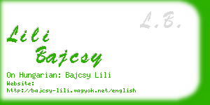 lili bajcsy business card